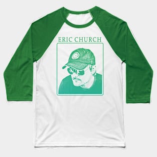 eric church - green solid style, Baseball T-Shirt